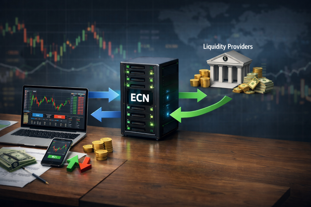 كيف يعمل حساب Raw ECN؟