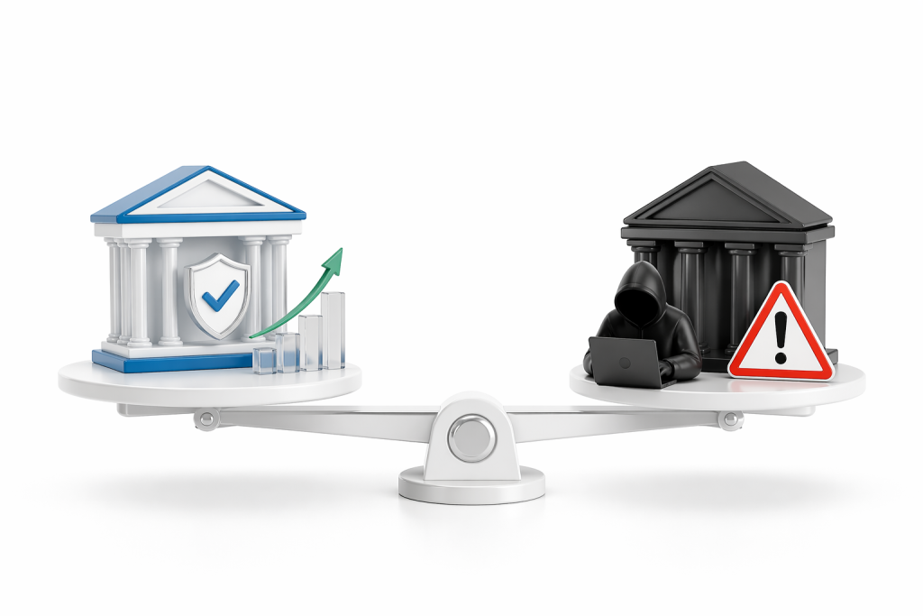 الفرق بين الوسيط المرخص وغير المرخص