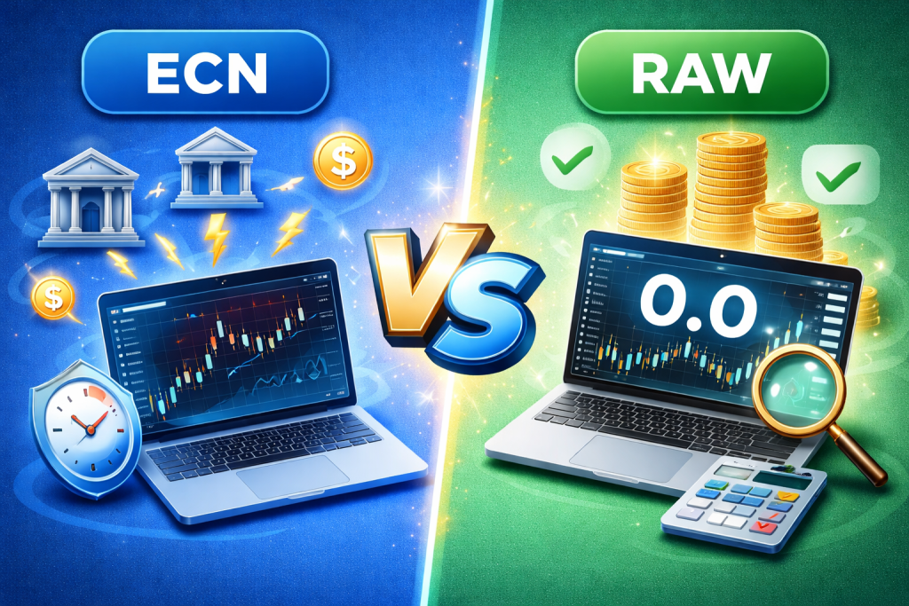 متى تختار حساب ECN ومتى تختار حساب Raw؟