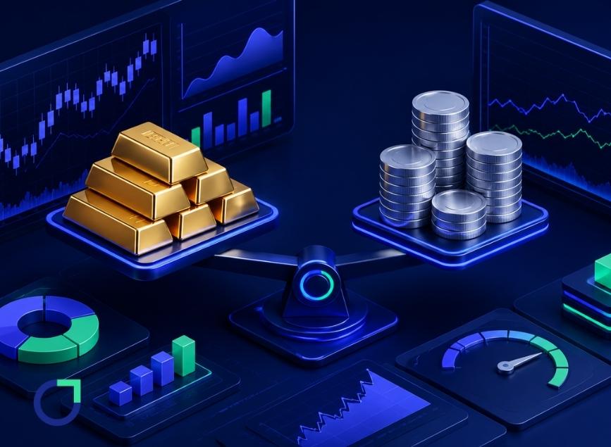 نسبة الذهب إلى الفضة (Gold/Silver Ratio): ماذا تخبر المتداول؟