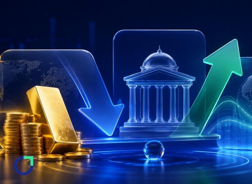 لماذا يهبط الذهب عند رفع أسعار الفائدة؟ (وليس دائماً)